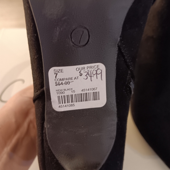 Womens ankle boots/black suede - Picture 2 of 8